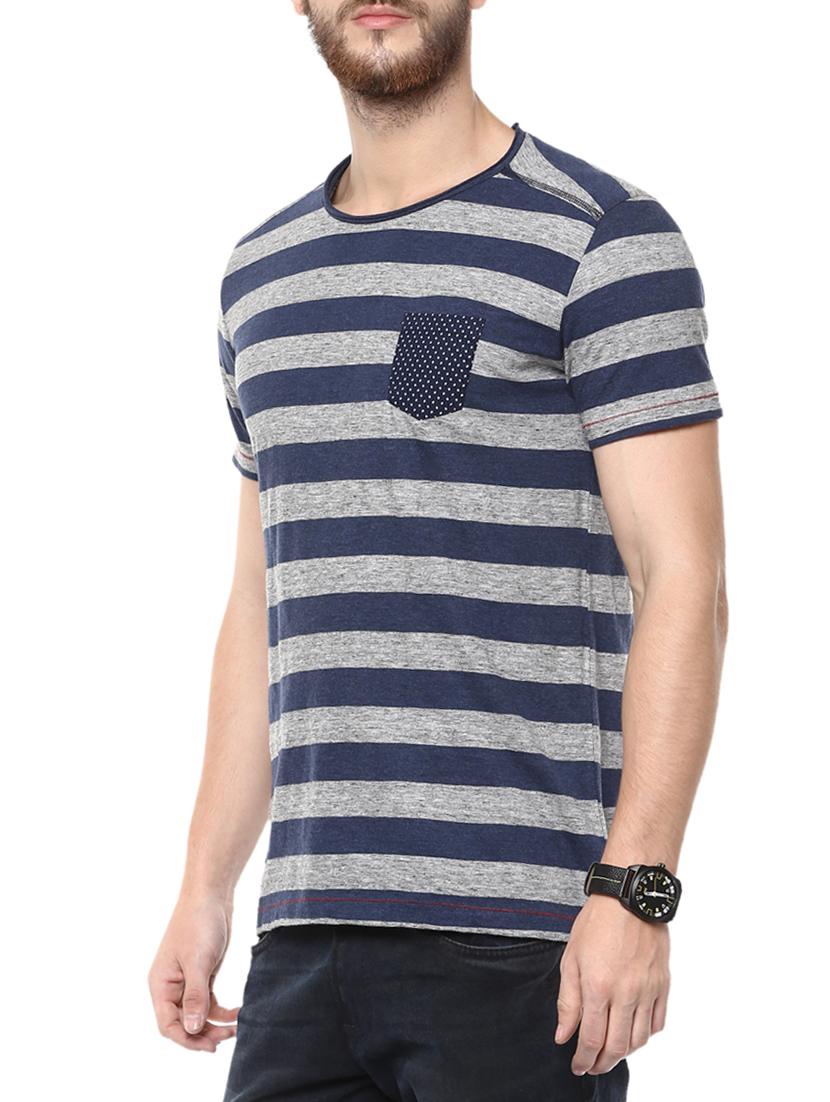 blue cotton pocket t-shirt - 13119502 - Standard Image - 1