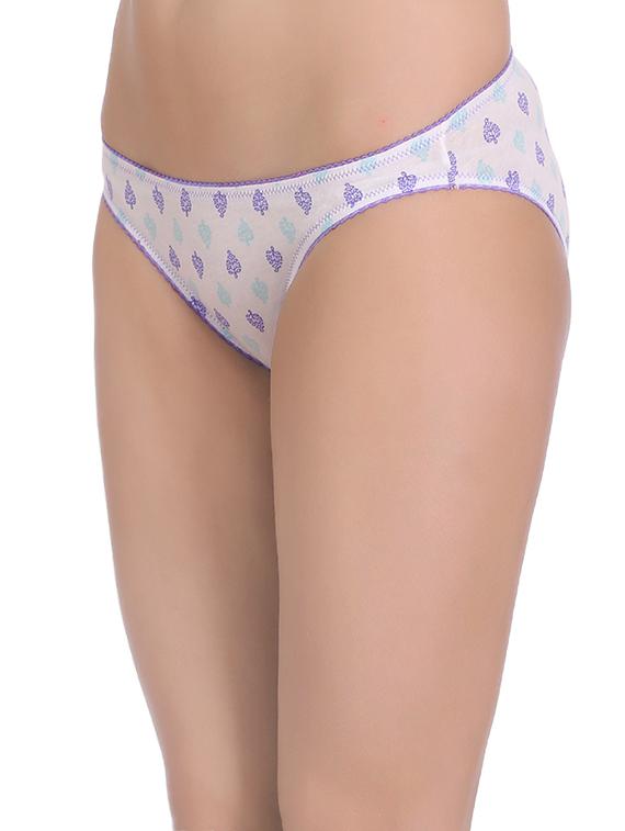 white printed cotton panty - 13119624 - Standard Image - 1