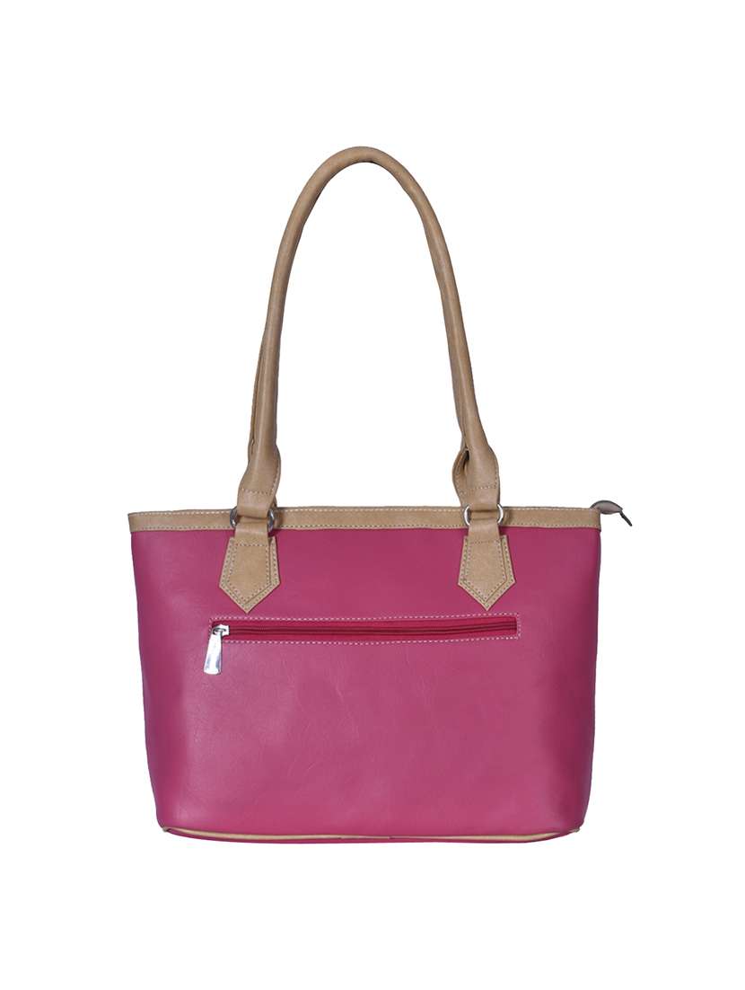 pink leatherette handbag - 13123286 - Standard Image - 1