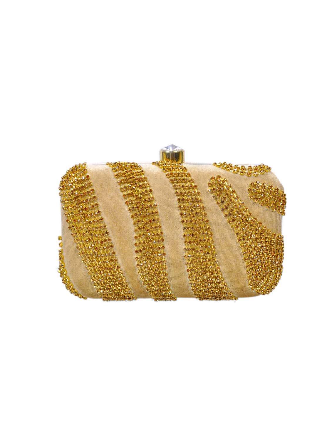 gold velvet clutch
