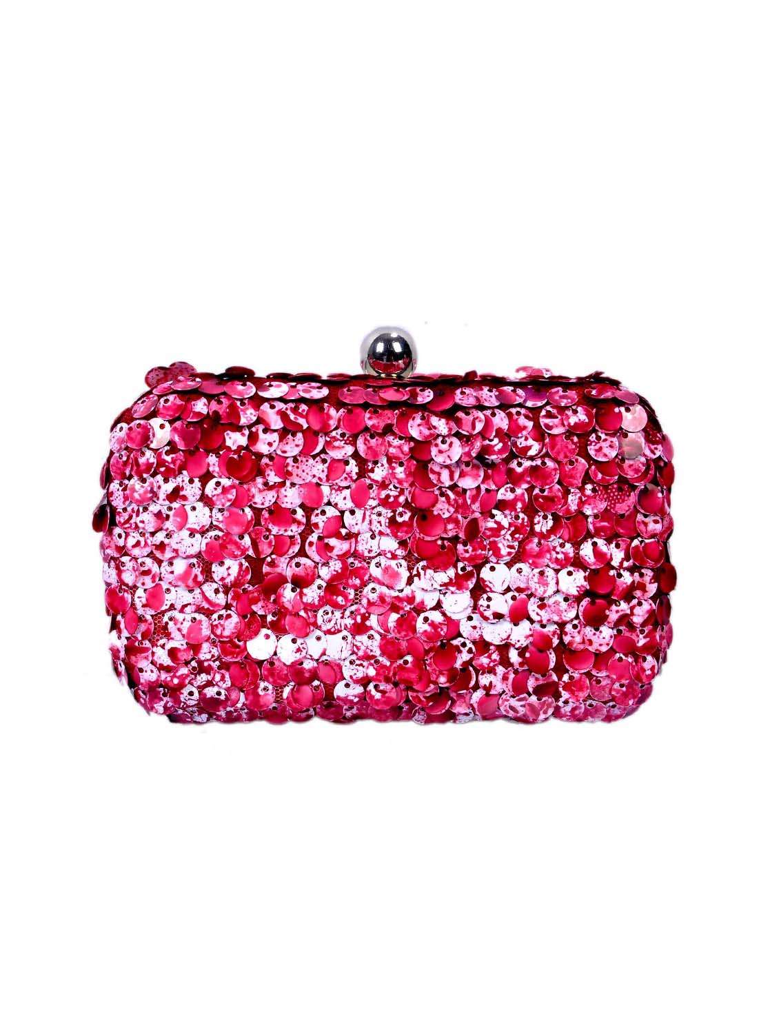 pink silk clutch