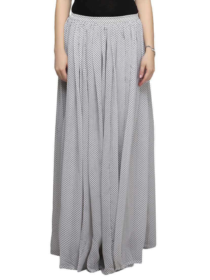 white georgette long skirts