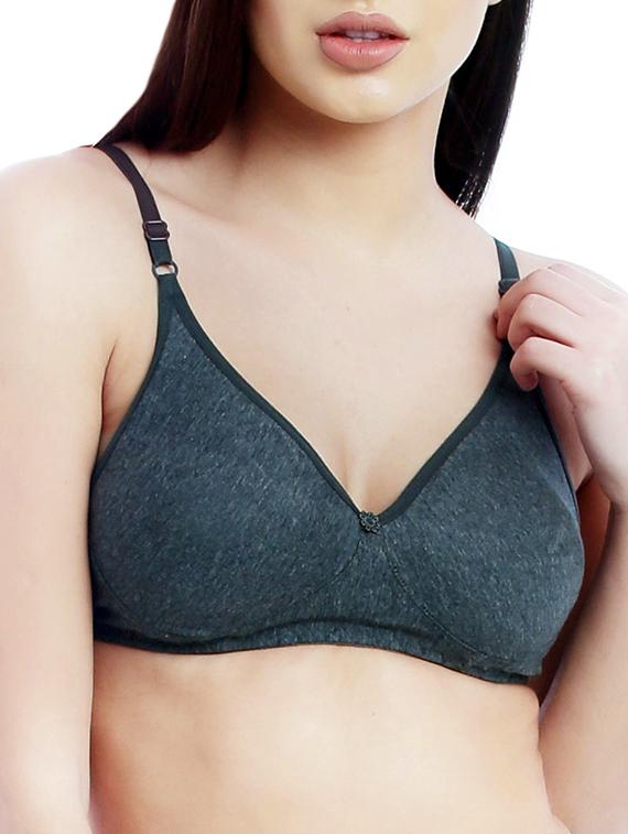 floral patch solid bra - 13128154 - Standard Image - 1