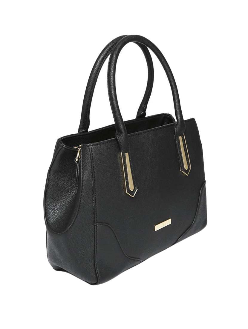 black leatherette handbag - 13128213 - Standard Image - 4