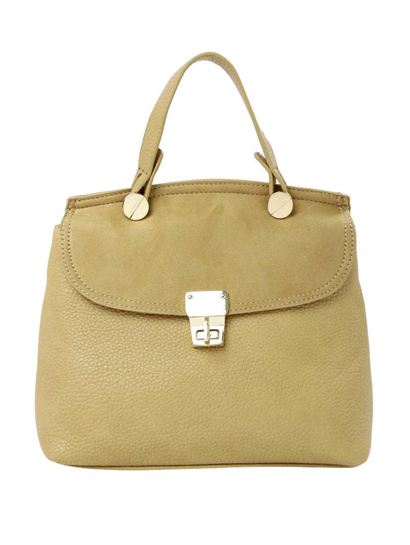 beige leatherette handbag - 13128215 - Standard Image - 1
