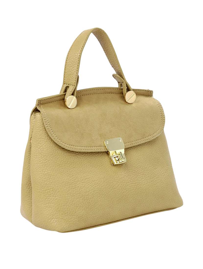 beige leatherette handbag - 13128215 - Standard Image - 4