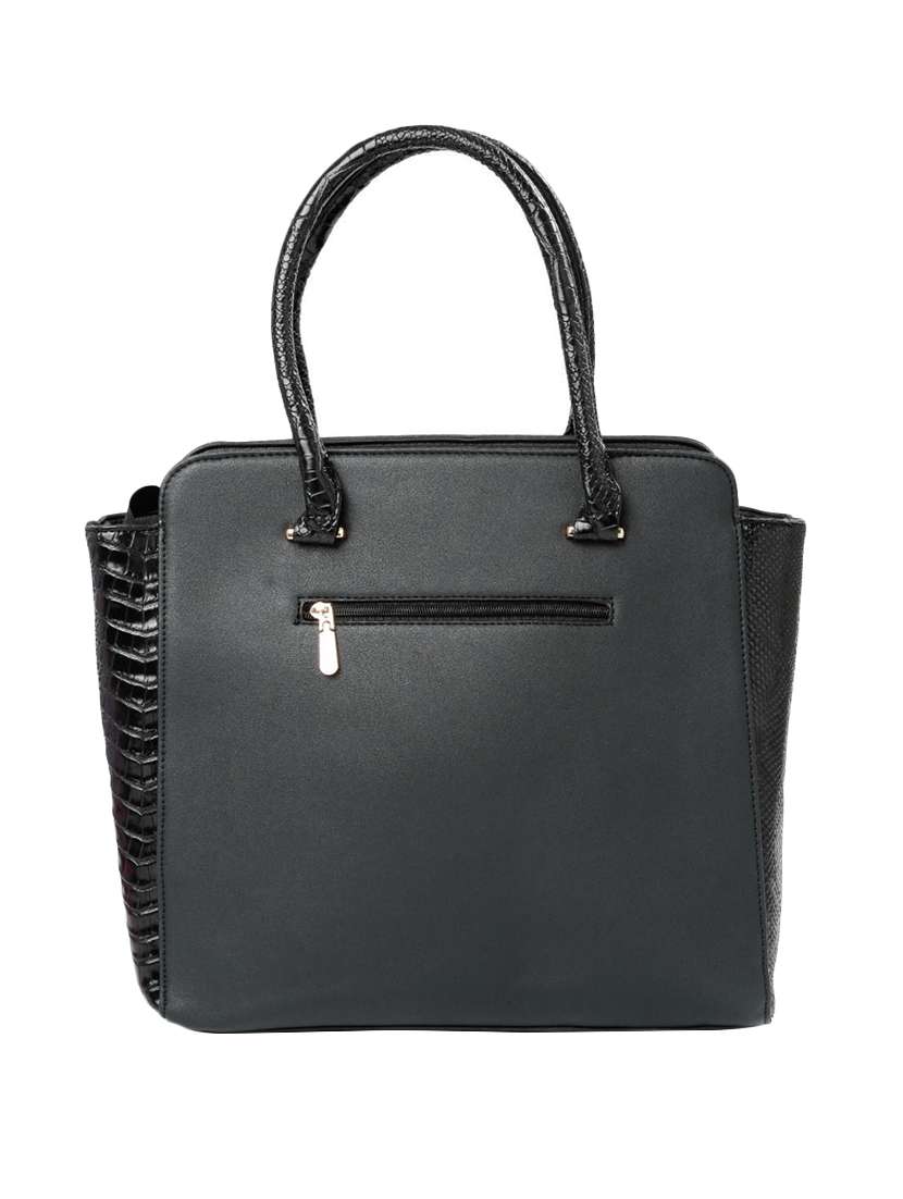 black leatherette handbag - 13128217 - Standard Image - 1