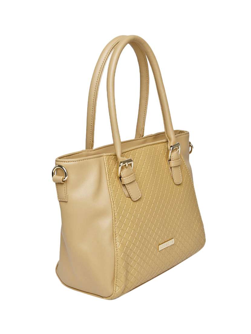 beige leatherette handbag - 13128221 -  Standard Image - 4