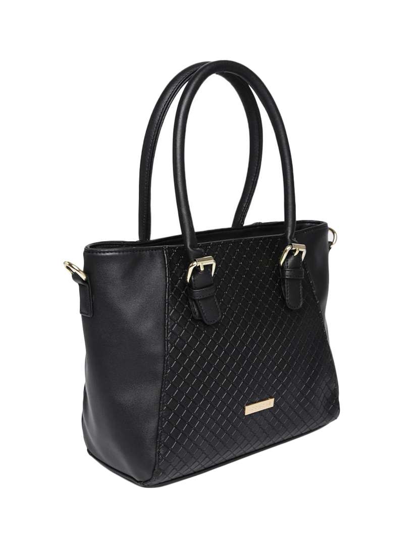 black leatherette handbag - 13128222 -  Standard Image - 4