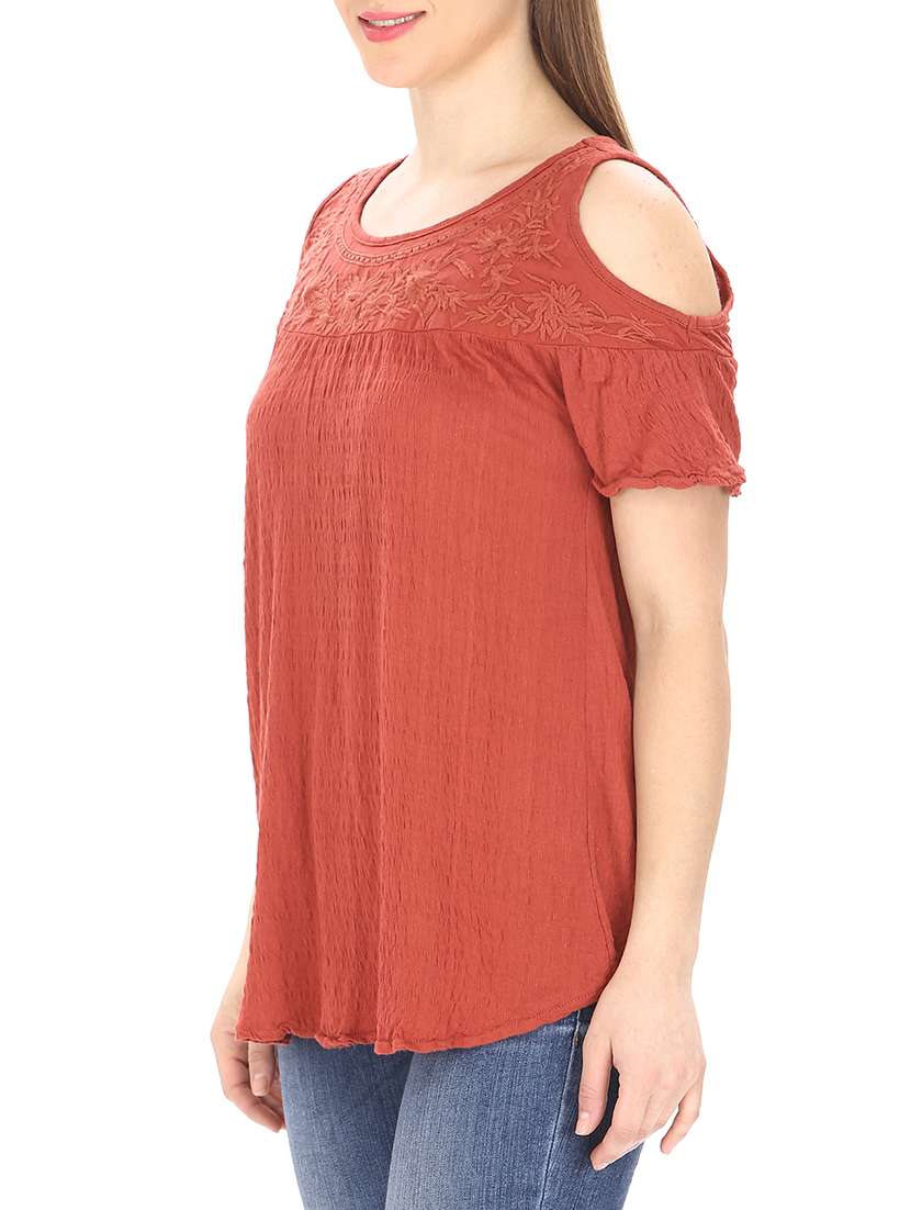 orange cotton regular top - 13128568 -  Standard Image - 1