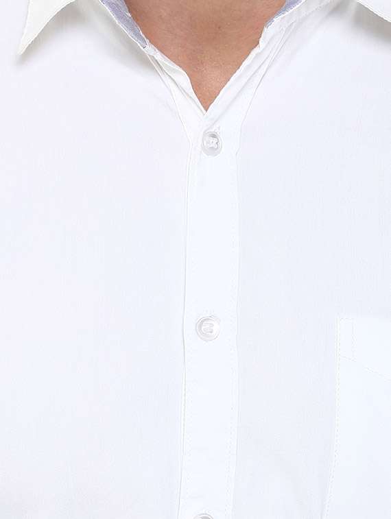 white cotton casual shirt - 13131159 -  Standard Image - 4