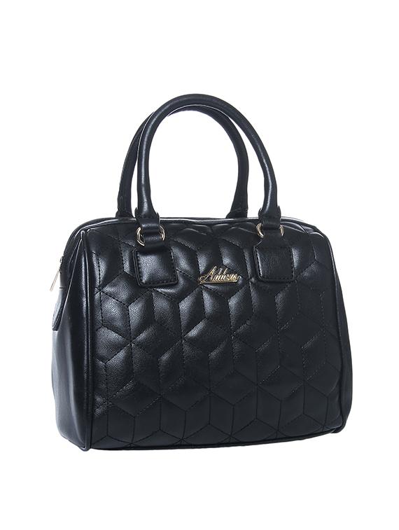 black leatherette handbag - 13132458 -  Standard Image - 1