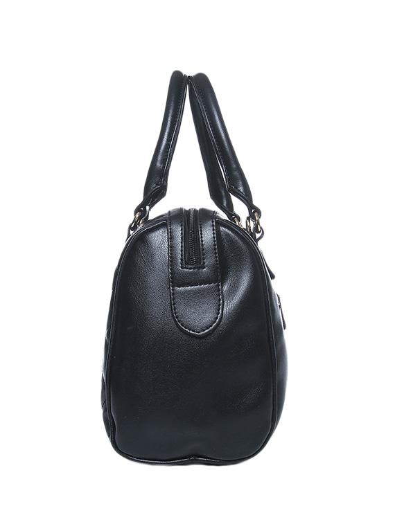 black leatherette handbag - 13132458 - Standard Image - 4