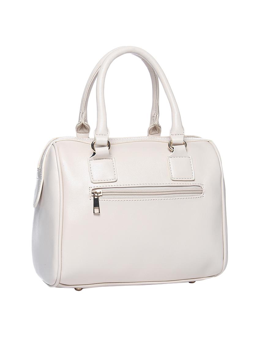cream leatherette handbag - 13132459 - Standard Image - 1