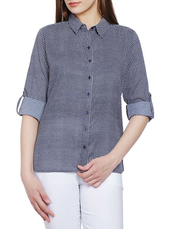 blue cotton shirt