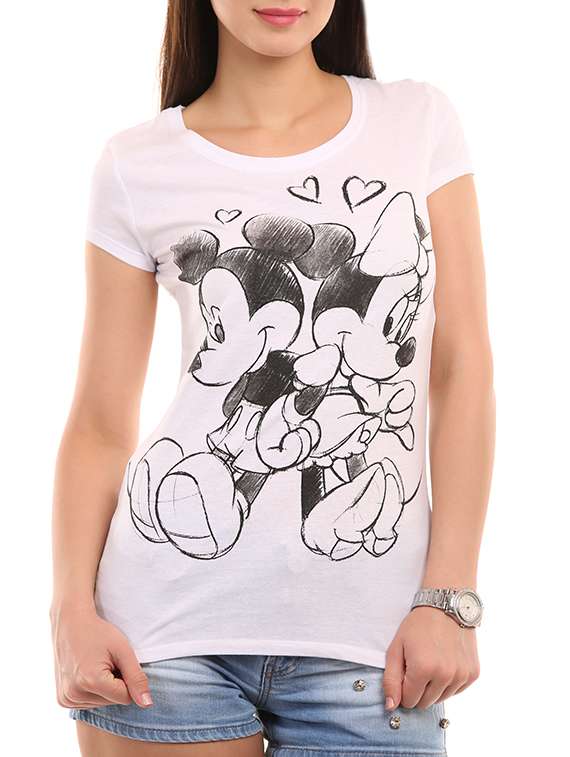 white printed jersey regular tee