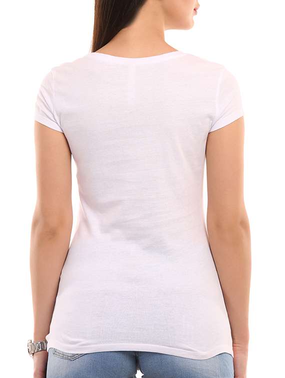 white printed jersey regular tee - 13145953 -  Standard Image - 1