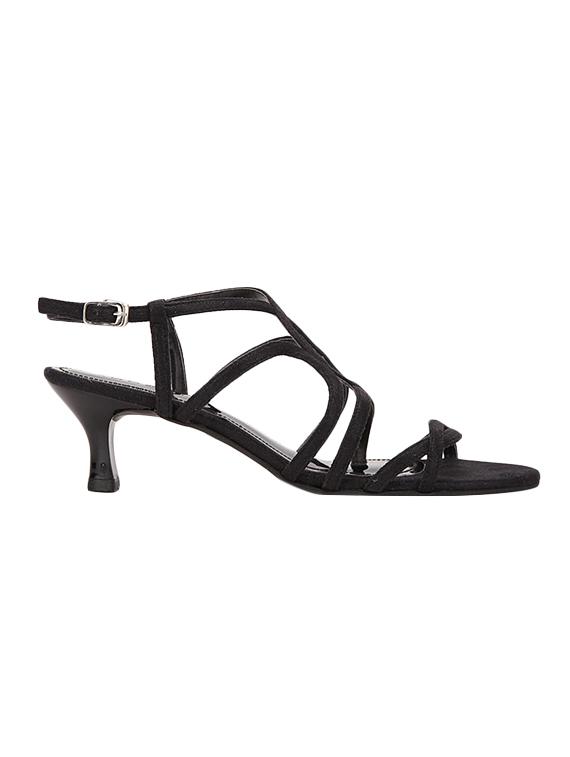 black pu back strap sandals - 13146113 -  Standard Image - 1