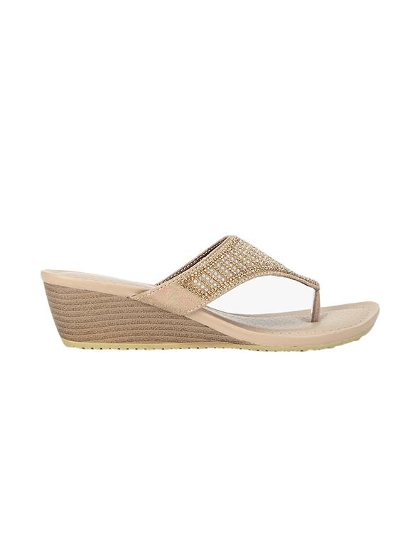 addons pearls crystals embellished comfort wedges - 13146126 - Standard Image - 1