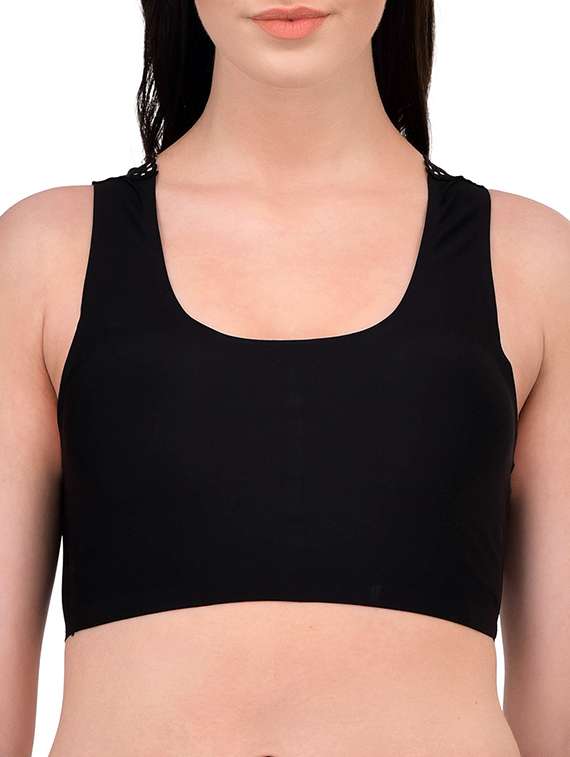 black polyester bralette