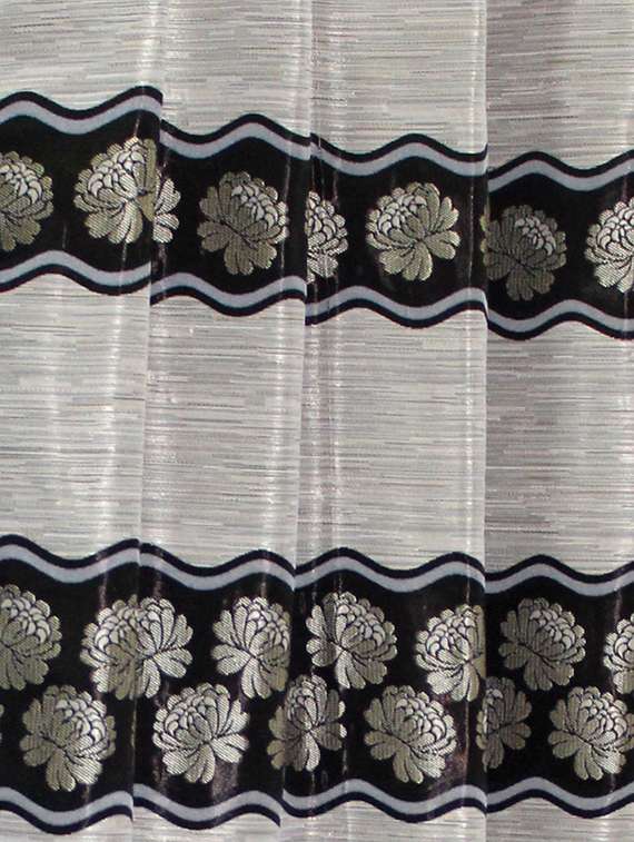 homefab india set of 2 jacquard blackout floral maroon window curtain - 5 ft - 13151351 -  Standard Image - 1