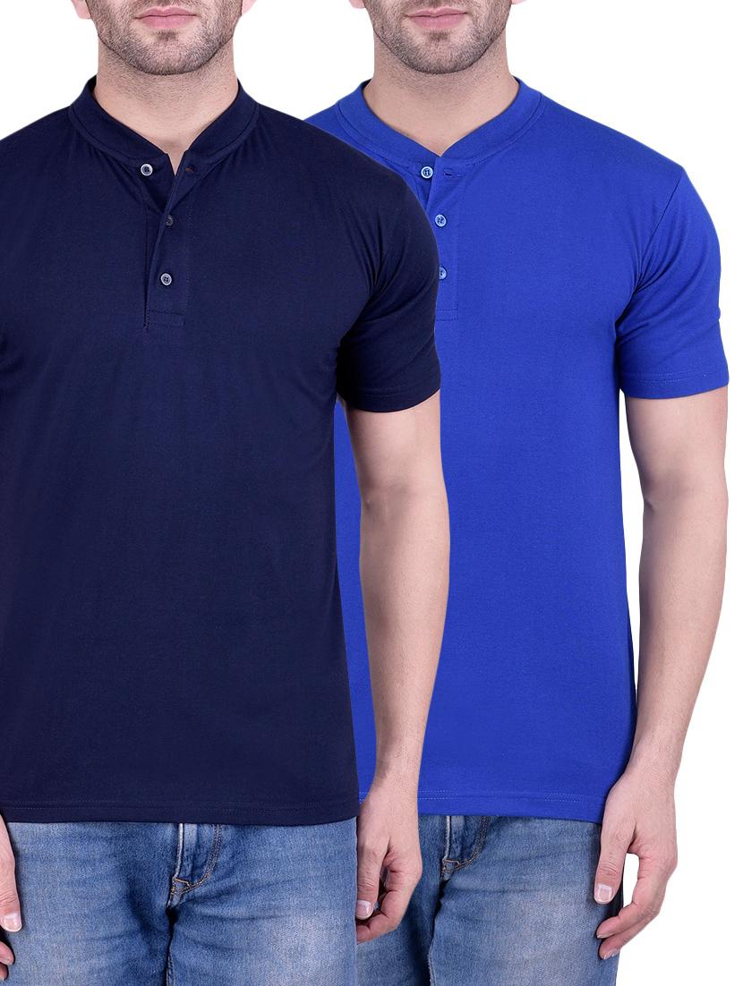 solid cotton polo t-shirts (set of 2)