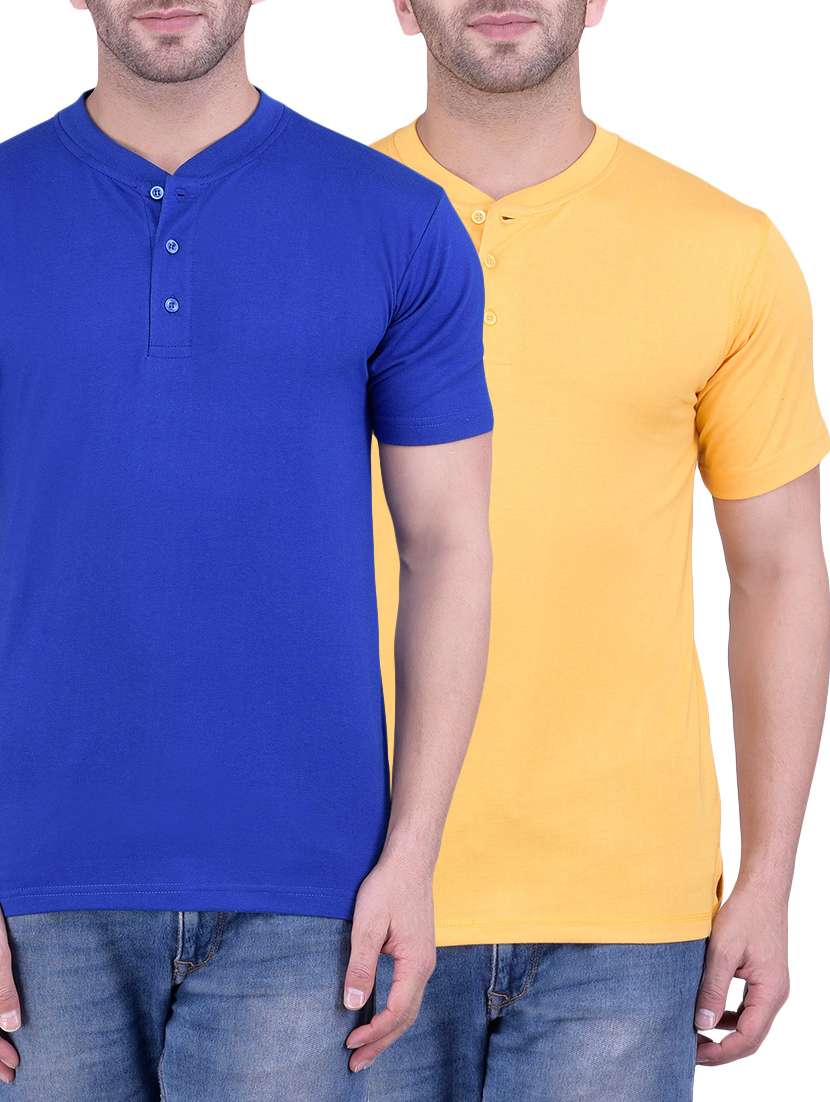 multi colored set of 2 cotton t-shirt