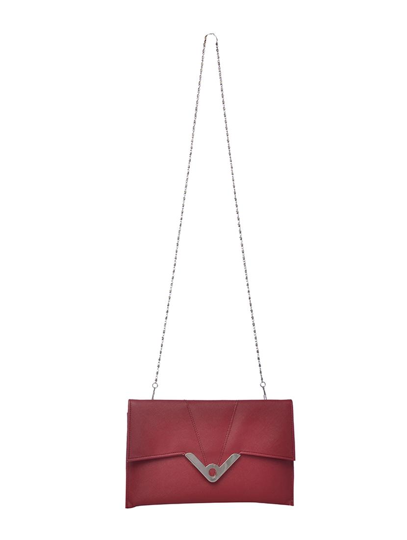 red leatherette sling bag - 13163545 - Standard Image - 4