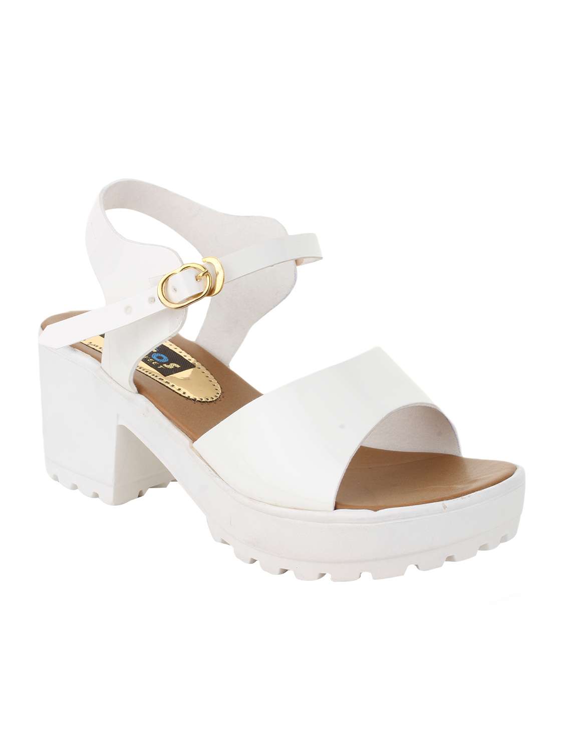 white ankle strap  sandal