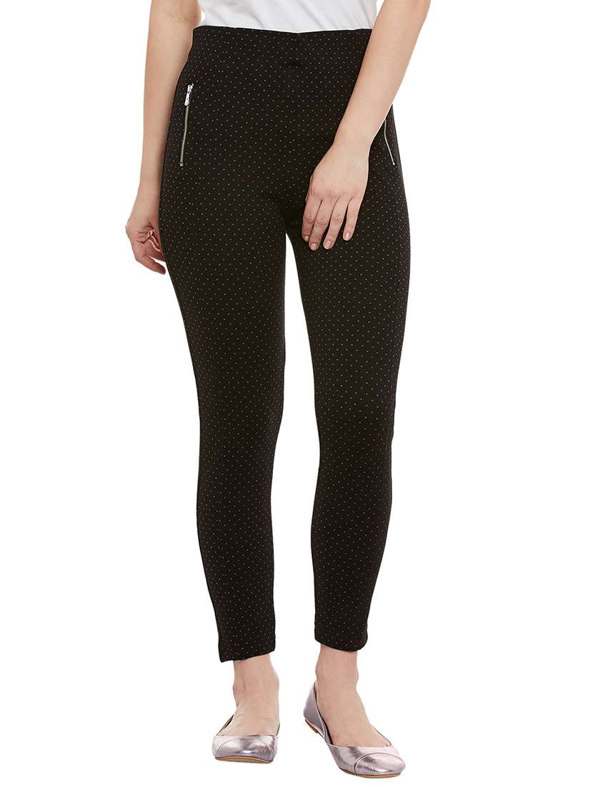black viscose jeggings
