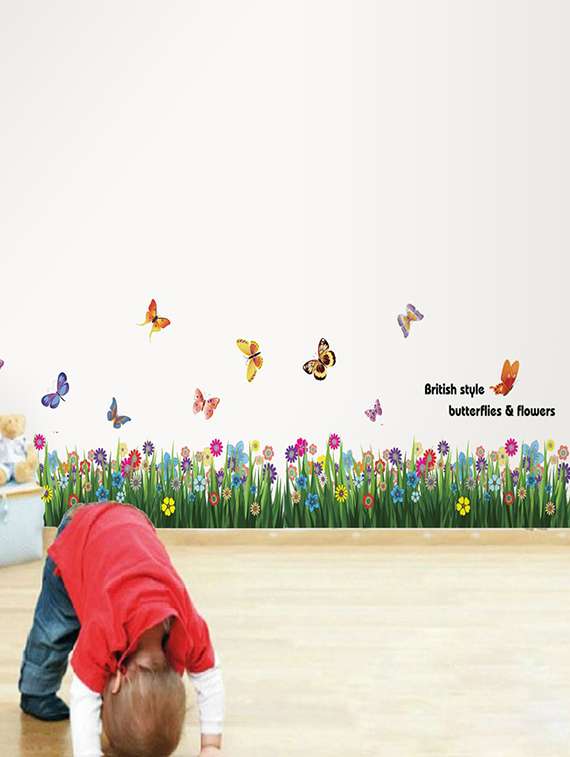wall sticker (grasses,wall covering area  68 x 19 inch)