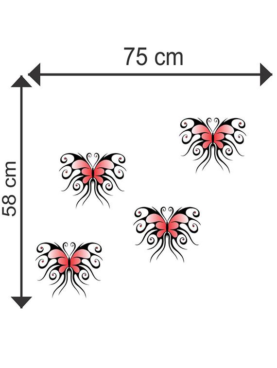 wall sticker (red butterfly,wall covering area 23 x 29 inch) - 13165067 - Standard Image - 1