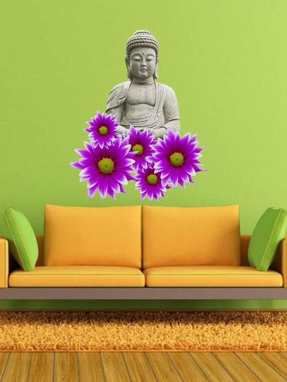 wall sticker (lord budha,wall covering area  23 x 28 inch)