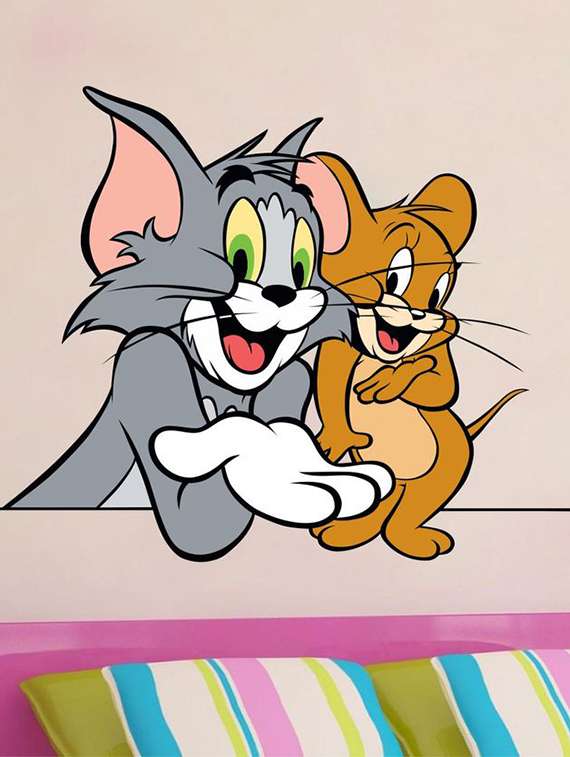 wall sticker (sheck hand jerry,wall covering area  23 x 28 inch)