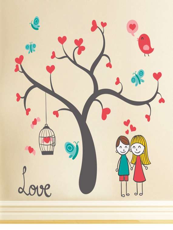 wall sticker (love,wall covering area  48 x 43 inch)