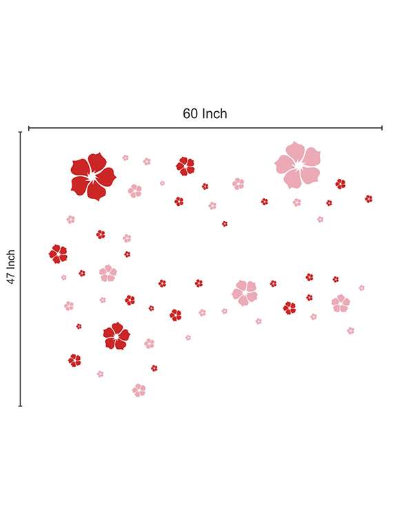 wall sticker (big flowers,wall covering area  60 x 47 inch) - 13165103 -  Standard Image - 1