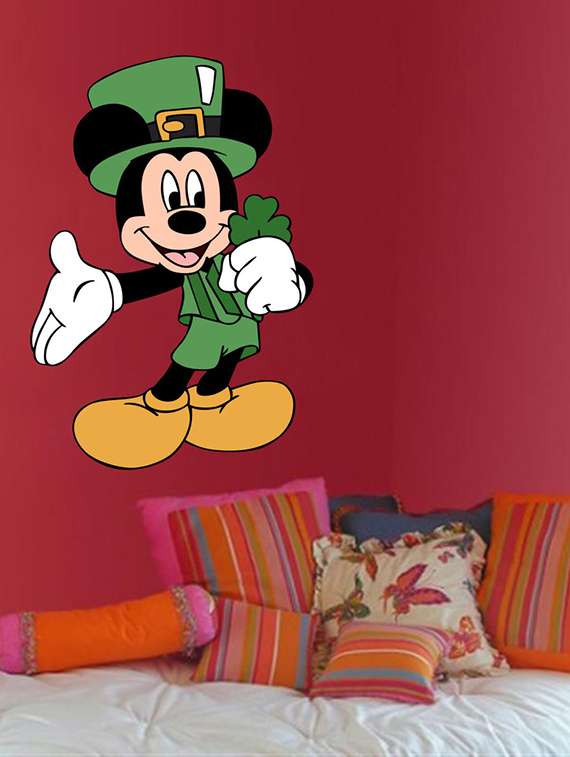 wall sticker (green hand flowers,wall covering area  58 x 85 inch)