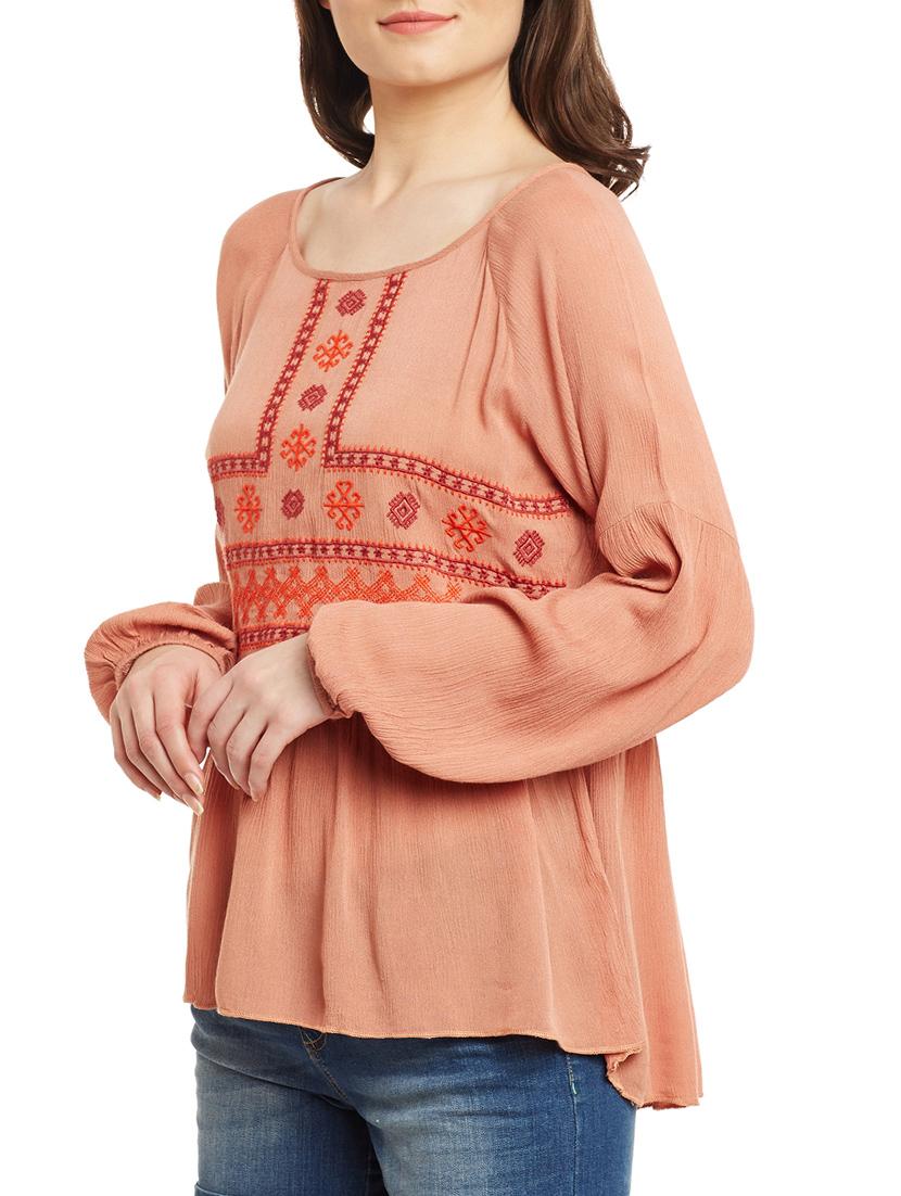 embroidered detail lace detail top  - 13168813 -  Standard Image - 1