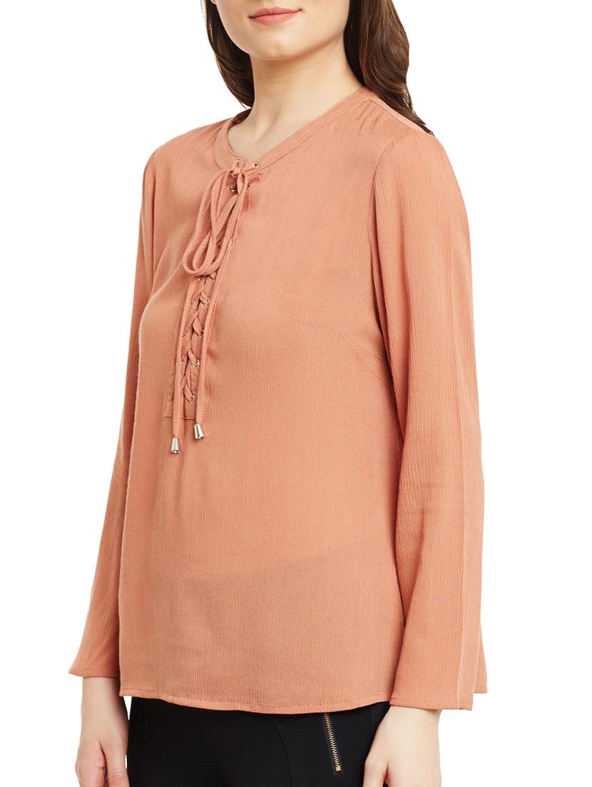 orange viscose regular top - 13168817 - Standard Image - 1