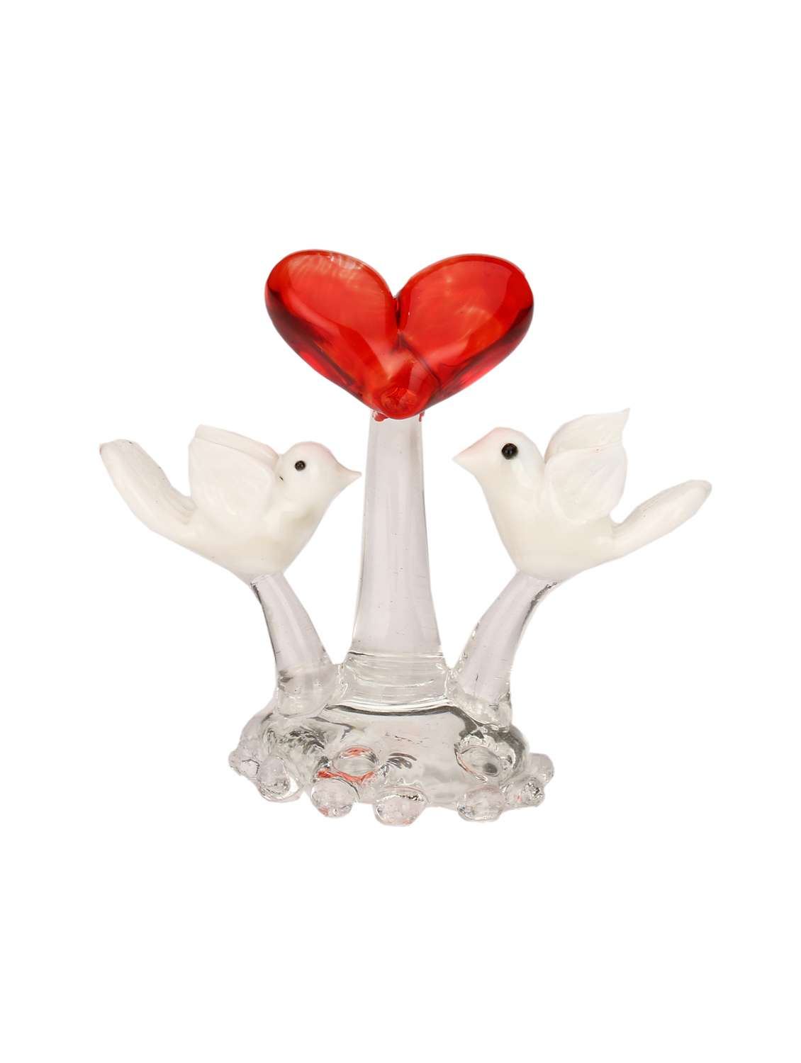 somil loving bird couple showpiece idols with lovely heart