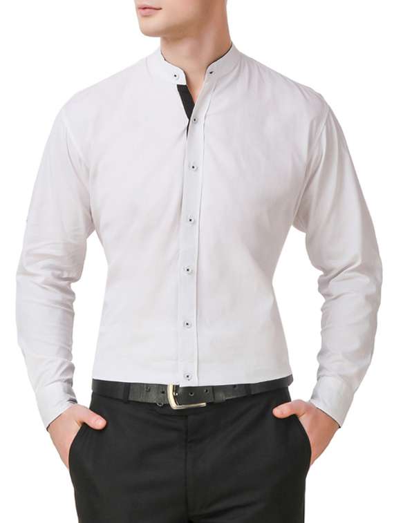 white cotton formal shirt