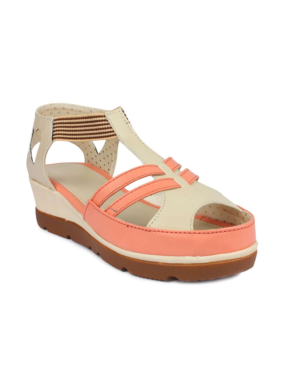 beige closed back wedge
