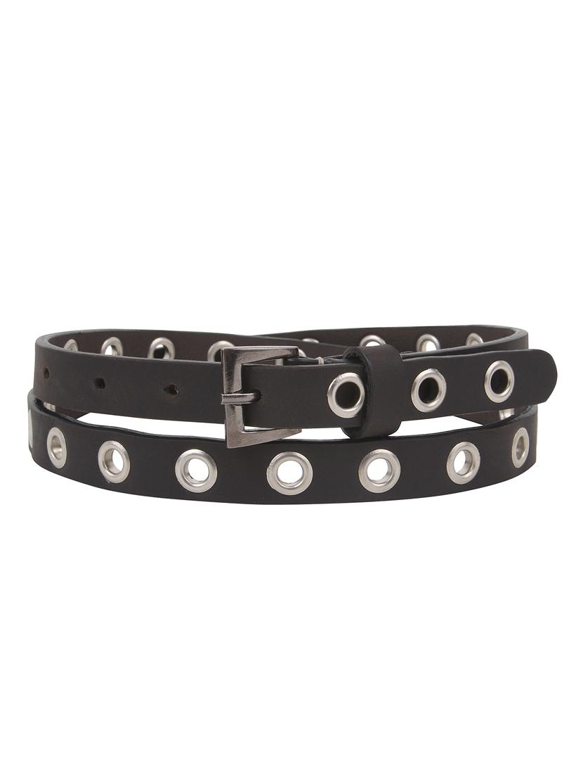 aditi wasan genuine leather ring studded brown belt - 13183001 -  Standard Image - 1