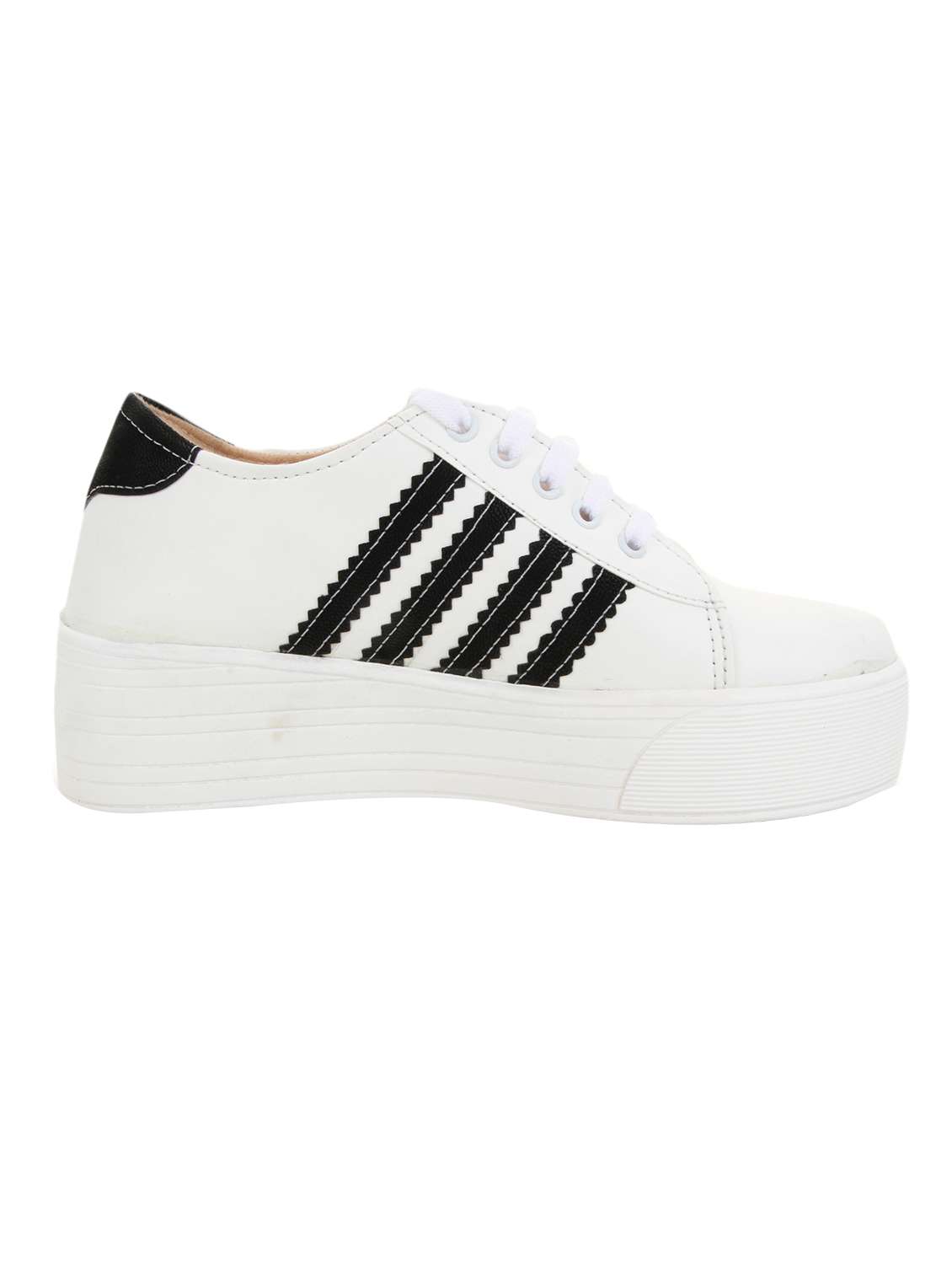 white canvas lace up sneakers - 13194470 -  Standard Image - 1