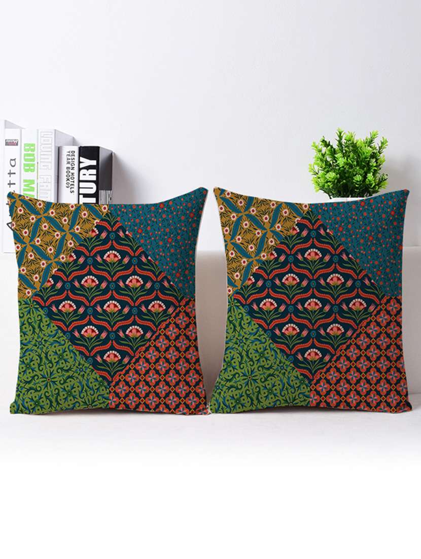 set of 2 vitange collection living room cushion cover