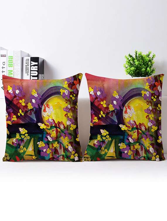 set of 2 vitange collection living room cushion cover