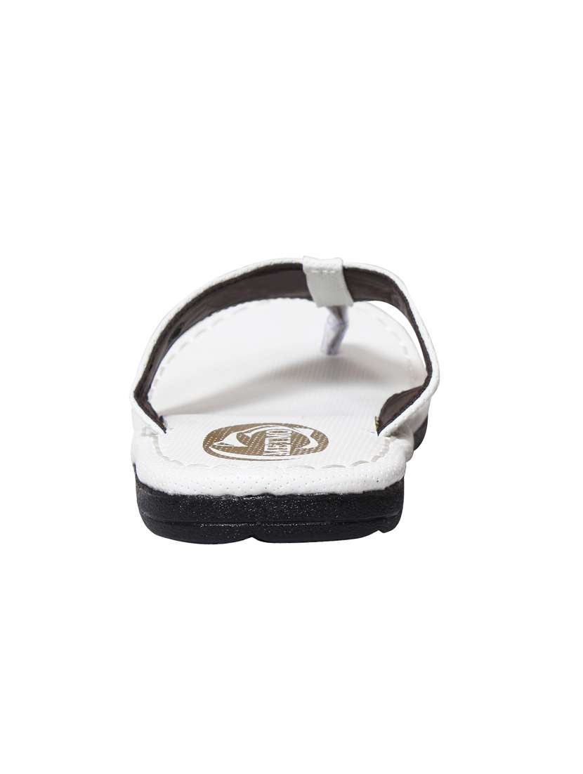 White Leatherette Toe Seperator Slipper