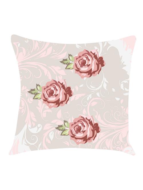 ambbi collection digitally printed cushion cover 3 rose & leaves background - 13214939 -  Standard Image - 0