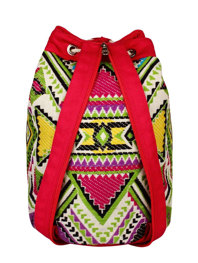 red cotton regular backpack - 13215729 - Standard Image - 1
