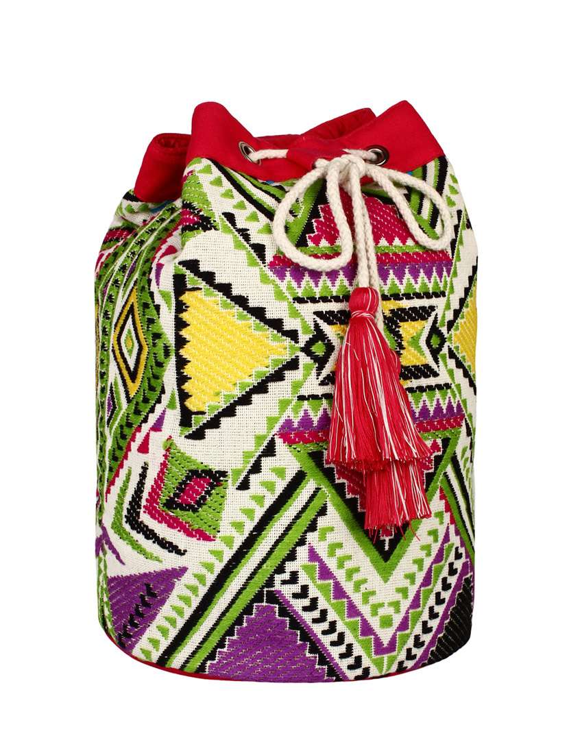 red cotton regular backpack - 13215729 - Standard Image - 4